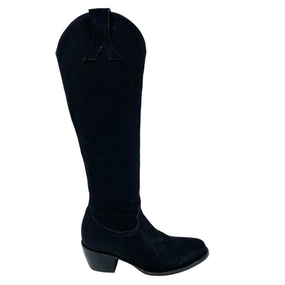 NWOB Old Gringo Black Mayra Hair on Hyde Leather Tall Western Cowgirl Boot 6.5 - Picture 3 of 12